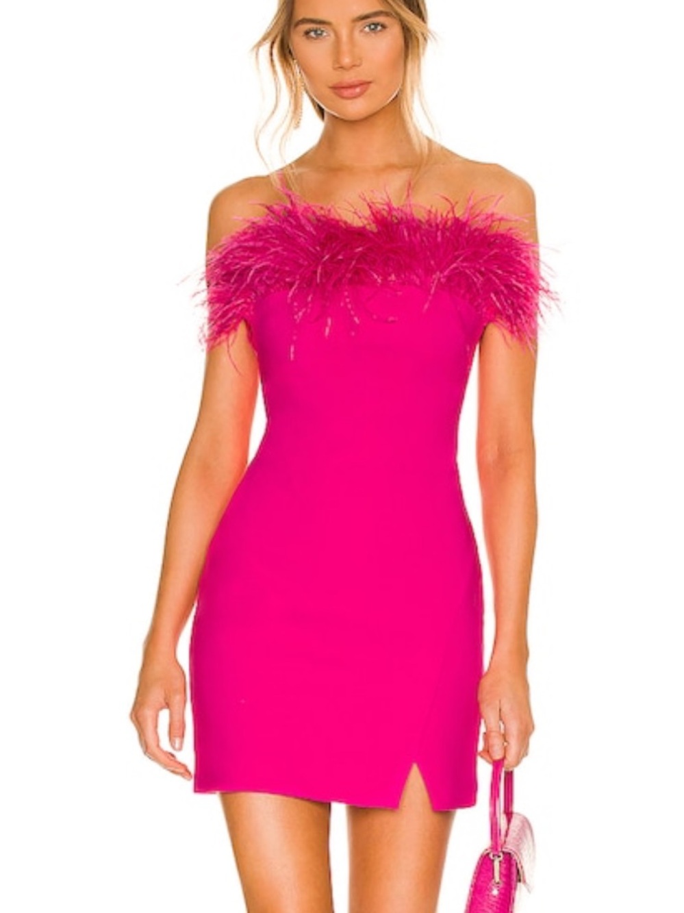 Likely Katy feather mini dress